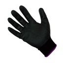 GUANTE ANTIDERRAPANTE DE POLIÉSTER/NITRILO CON PUNTOS NEGRO SAFE-FIT 1336 PAQ 12 PARES