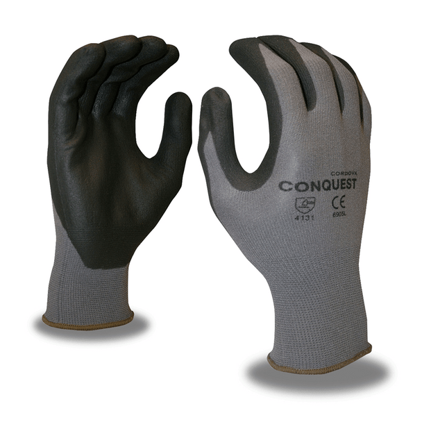 GUANTE CAL 15 RECUBIERTO DE NITRILO GRIS T-XS CORDOVA 6905 PAQ 12 PARES