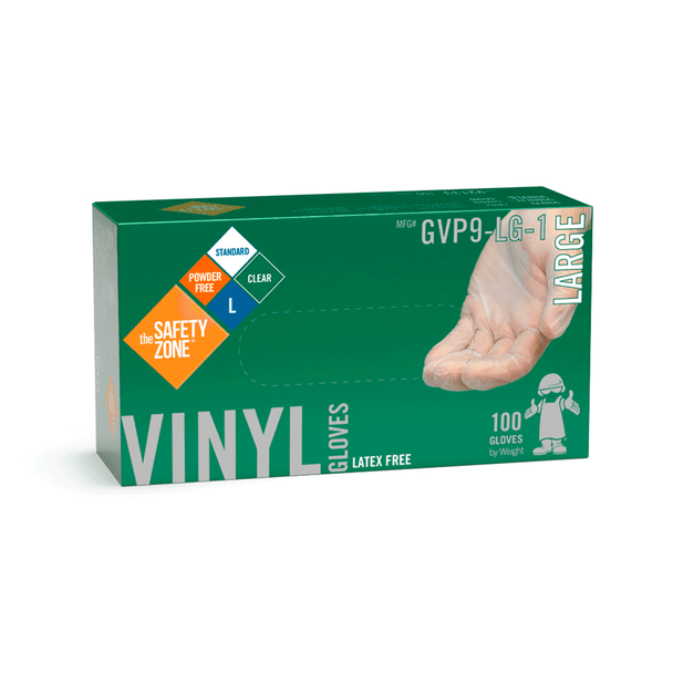 GUANTE DE USO GENERAL DE VINILO TRANSPARENTE SAFETY ZONE GVP9