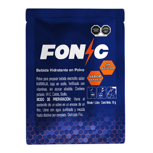 BEBIDA HIDRATANTE EN POLVO ZERO AZÚCAR FONIC DE 1 LITRO (200 PZAS)