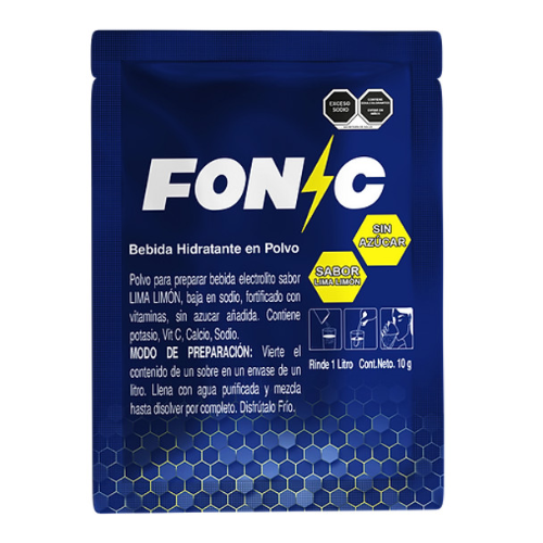 BEBIDA HIDRATANTE EN POLVO ZERO AZÚCAR FONIC DE 1 LITRO (200 PZAS)