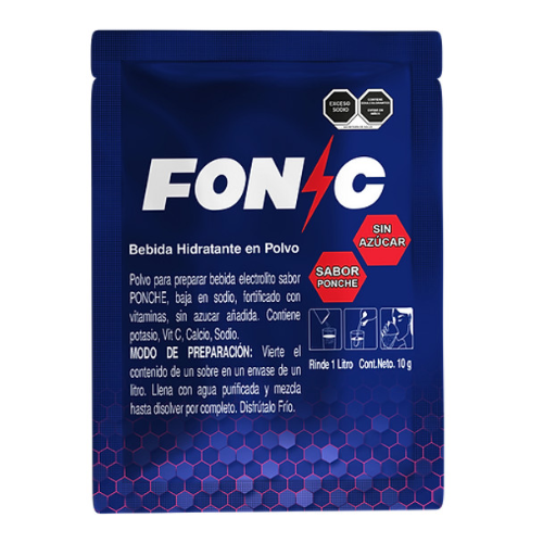 BEBIDA HIDRATANTE EN POLVO ZERO AZÚCAR FONIC DE 1 LITRO (200 PZAS)