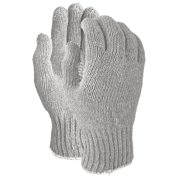 Guante Japonés con Puño Tejido Desechable de Algodón/Poliéster Calibre 7 Gris T-L MCR 9637