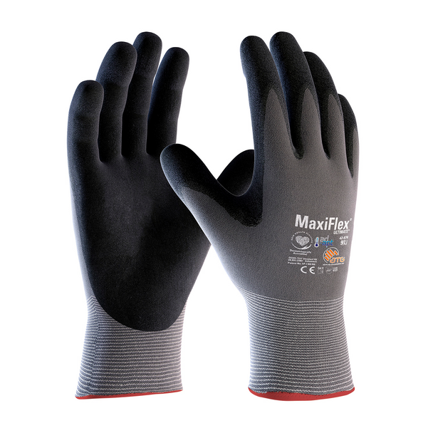 Guante Maxiflex Ultimate Resistente a la Abrasión de Nylon con Nitrilo Gris PIP 42-874