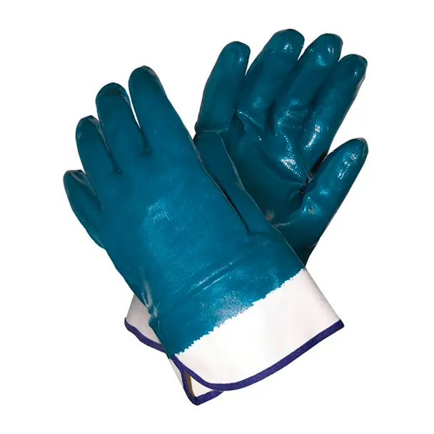 Guante Resistente a la Abrasión A3 con Puño de Seguridad Recubierto de Nitrilo Azul T-L MCR 97961