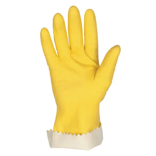 Guante Resistente a Químicos Látex Amarillo con Forro Aterciopelado T-S MCR 5250