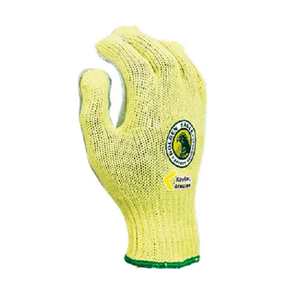 Guante Resistente al Corte A2 Kevlar® + Algodón con Palma de Carnaza GOLDEN EAGLE 9371