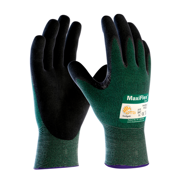 Guante Resistente al Corte A2 Tejido con Empuñadura de Microespuma de Nitrilo Verde PIP 34-8743