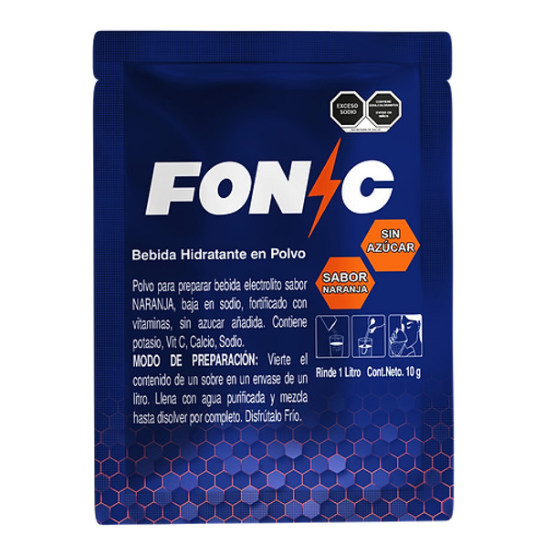 BEBIDA HIDRATANTE EN POLVO ZERO AZÚCAR FONIC DE 1 LITRO (200 PZAS)