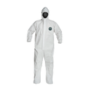 PROSHIELD 50® COVERALL WITH HOOD AND ELASTIC ADJUSTMENTS WHITE COLOR DUPONT™ NB127S
