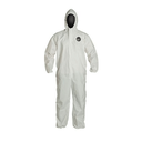 PROSHIELD 60® COVERALL WITH HOOD AND ELASTIC ADJUSTMENTS WHITE COLOR DUPONT™ NG127S