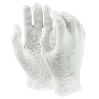 13 GAUGE WHITE POLYESTER GLOVE T-M MCR SX9629