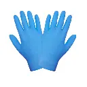 DISPOSABLE NITRILE GLOVE FOR FOOD HANDLING BLUE SAFE-FIT 705PFE