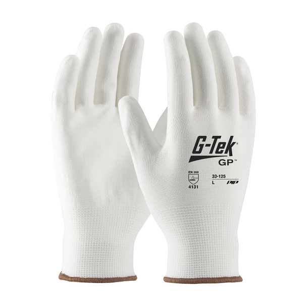 G-TEK® WHITE POLYURETHANE COATED POLYESTER GLOVE PIP 33-125