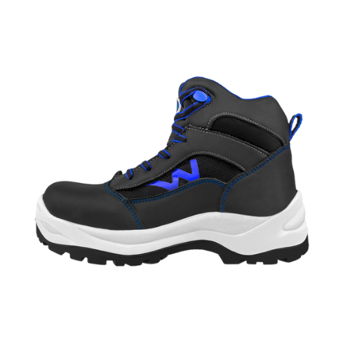 BOTA DE PROTECCIÓN ERGOTWIST BORCEGUÍ COLOR NEGRO-AZUL WSM STAR-MT