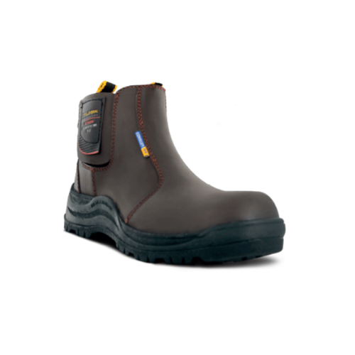 BOTA DE SEGURIDAD DIELÉCTRICO METAL FREE ELABORADO DE CUERO DE VACUNO CAFÉ T-10 CLIFF 0072
