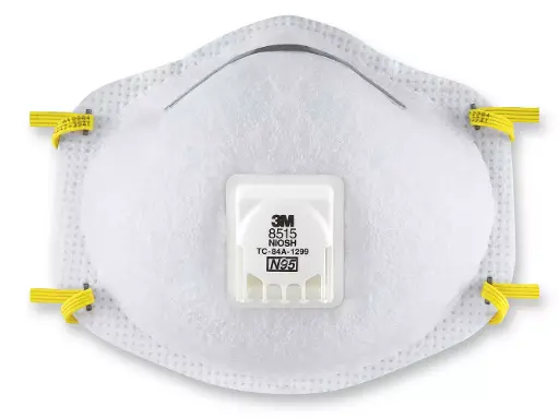 Respirador Desechable con Válvula Cool Flow para Partículas y Humos Metálicos N95 8515 3M (80 PZ)