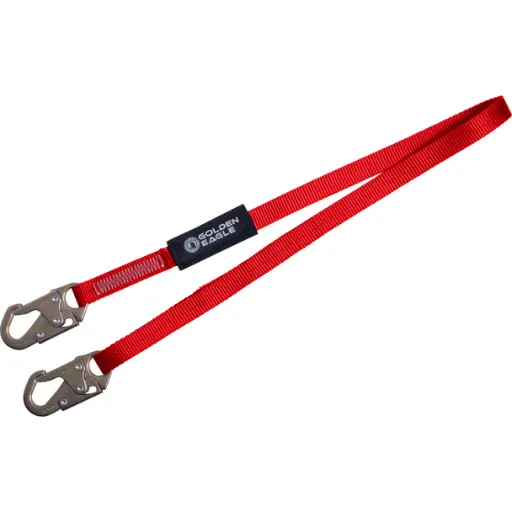 [GE-LR30018] ESLINGA DE POSICIONAMIENTO 2 GANCHOS DE ACERO DE 3/4″ POLIÉSTER ROJO GOLDEN EAGLE LR300-18