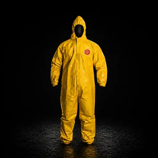 [DUP-QC127S] OVEROL TYCHEM 2000® CON CAPUCHA Y AJUSTES ELÁSTICOS COLOR AMARILLO DUPONT™ QC127S