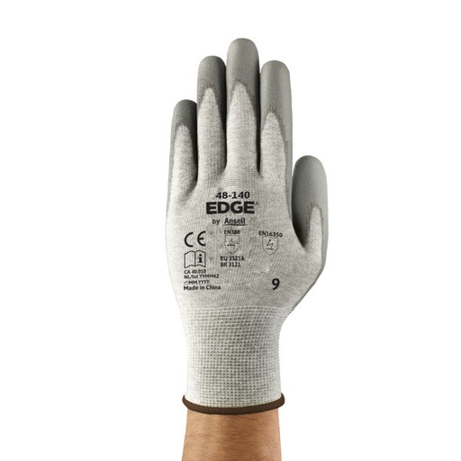 [ANS-48140] GUANTE DE PROTECCIÓN MECÁNICA DE POLIURETANO GRIS ANSELL 48-140
