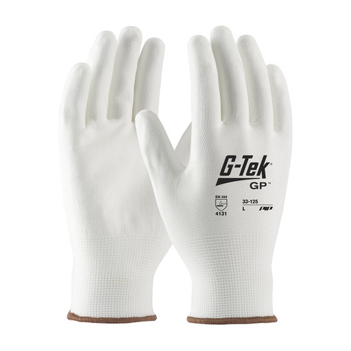 [PIP-33125] G-TEK® WHITE POLYURETHANE COATED POLYESTER GLOVE PIP 33-125