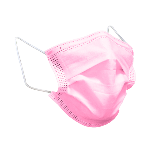 [SR-SRCUBRE3CR] PINK 3 LAYER MOUTH COVERS 50 PIECES