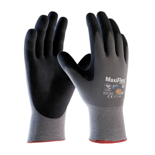 [PIP-42874] Guante Maxiflex Ultimate Resistente a la Abrasión de Nylon con Nitrilo Gris PIP 42-874
