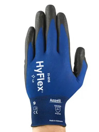 [ANS-11816] Guante Multipropósito de Nylon Recubierto de Nitrilo Espumado Hyflex Azul ANSELL 11-816