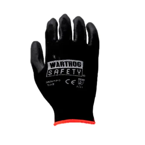 [WS-SRGUP] Guante para Manejo de Piezas Pequeñas de Poliéster Negro WARTHOG SRGU+P