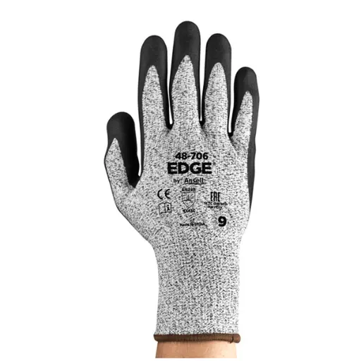 [ANS-48706] Guante Resistente a Cortes de Nitrilo Negro ANSELL 48-706
