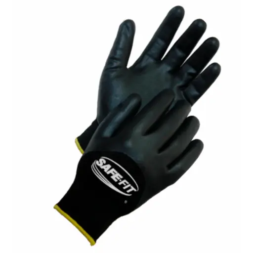 [SF-1401] Guante Resistente a la Abrasión Recubierto de Nitrilo Negro T-8 SAFE FIT 1401