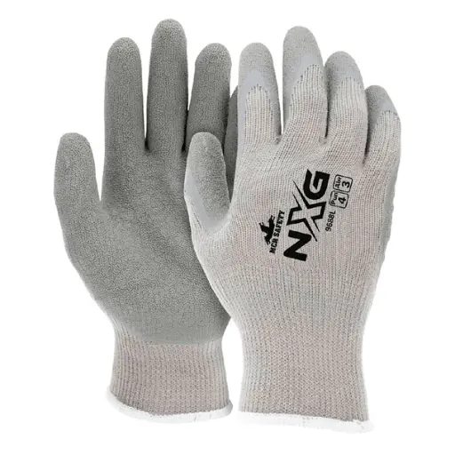 [MCR-9688] Guante Resistente al Corte ANSI 2 Cal 10 de Algodón Poliéster y Látex Gris T-M MCR 9688