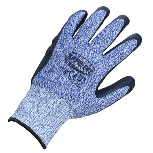 [SF-1504] Guante Resistente al Corte Nivel 5 de Nitrilo Espumoso Negro SAFE-FIT 1504