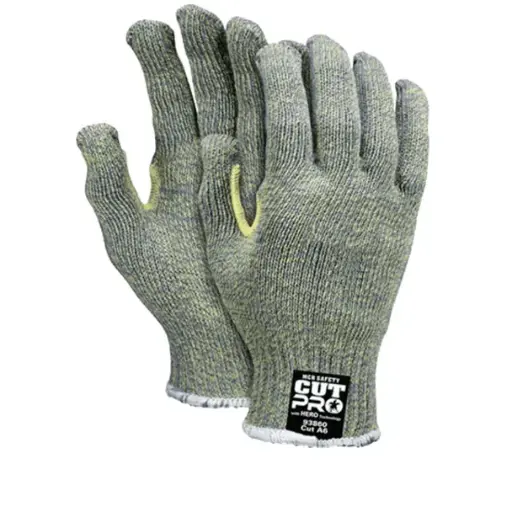 [MCR-SX93860] Guante Resistente al Corte y Abrasión Fibra Hero Amarillo T-S MCR SX93860