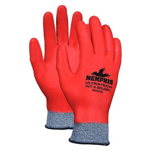 [MCR-9683CS] Guante Ultratech Resistente al Corte A3 Fibra de Vidrio Rojo MCR 9683CS
