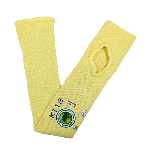[GE-K118] Manga Resistente al Corte A3 Kevlar Angosta con Orificio Pulgar GOLDEN EAGLE K118