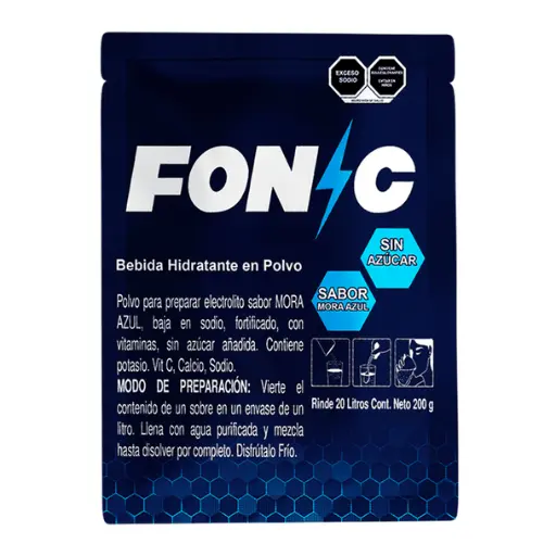 [FON-FONIC5200] Bebida Hidratante en Polvo Zero Azúcar FONIC de 20 litros (20 pzas)